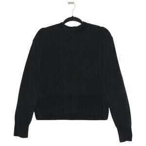 Mavi Jeans Black Velvet Mock Neck Sweater Large